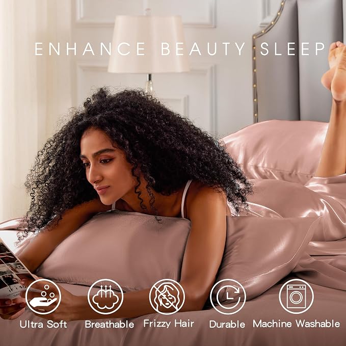 FreshCulture Satin Sheets Twin XL Bed Set - Image 7