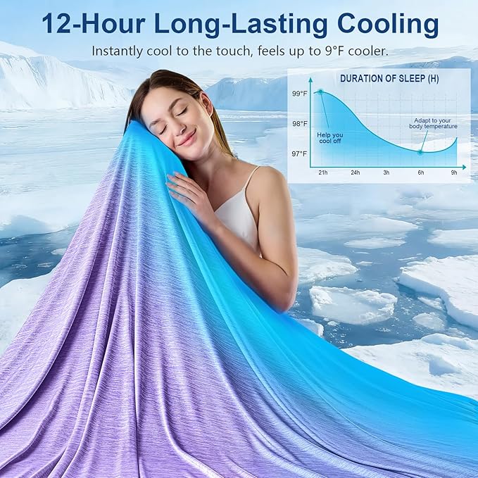 KMUSET Cooling Blanket Twin, Double Sided Summer Cooling Blankets - Image 2