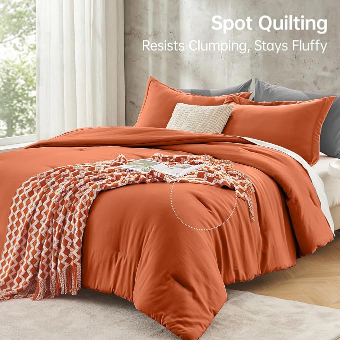 MUXHOMO Queen Comforter Set, All Season Ultra Soft Down Alternative Bedding - Image 5