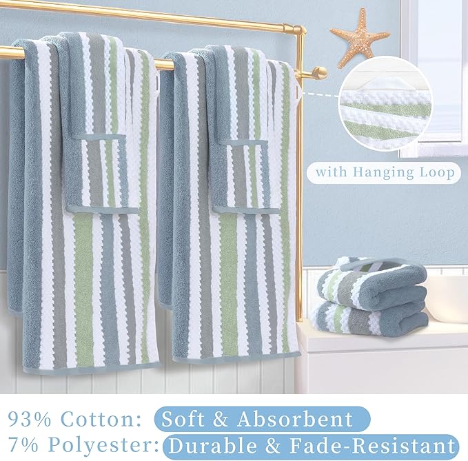 Striped Bath Towels - Image 4