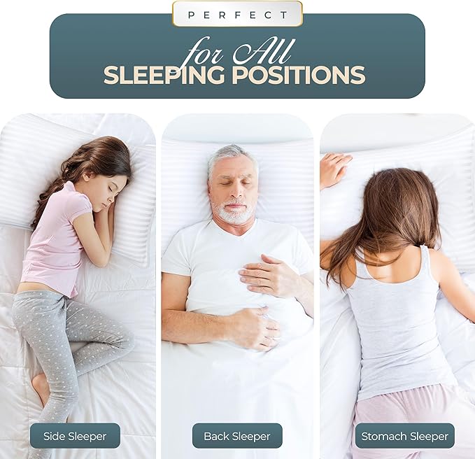 Utopia Bedding Bed Pillows for Sleeping Queen Size, Down Alternative Pillow for - Image 3