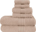 BOUTIQUO 6 Pack Cotton Towel Set, Contains 2 Bath Towels 28x55 inch, 2 Hand by BOUTIQUO