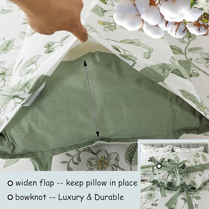 FADFAY Twin XL Duvet Cover Set Floral Bedding Set 100% Cotton College Bedding - Image 4