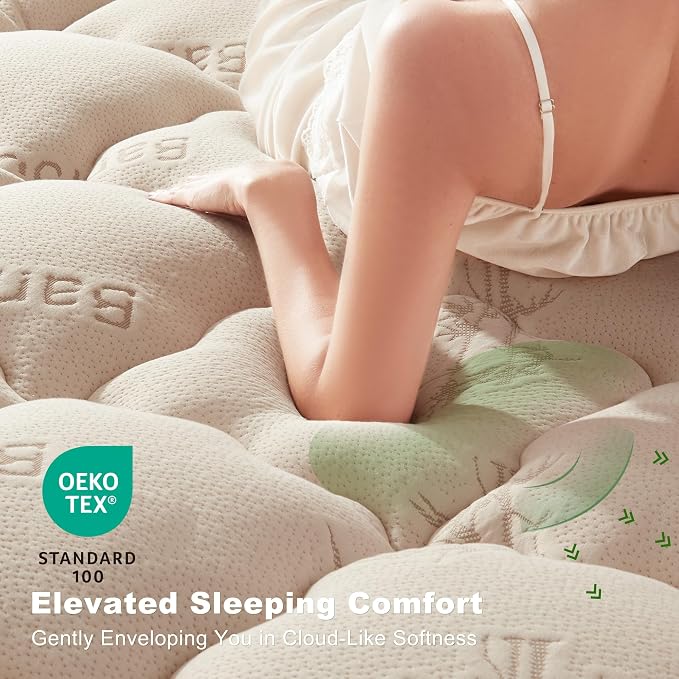 BEDLORE King Mattress Topper Viscose Derived from Bamboo, Thick Pillow Top - Image 2