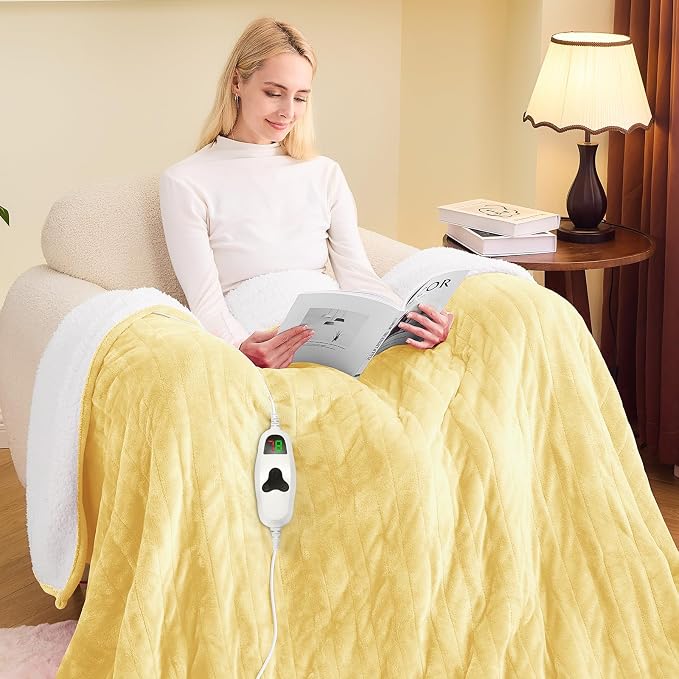 greenoak Heated Blanket Electric Twin 62"X84", Heating Blankets by Greenoak