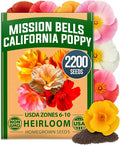HOME GROWN California Poppy Mission Bells 2200 Seeds – Flower Seeds by HOMEGROWN