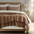 EVERGRACE Cross Stitch Pre-Washed Cotton Quilt Bedding Set Queen Size, by EVERGRACEHOME