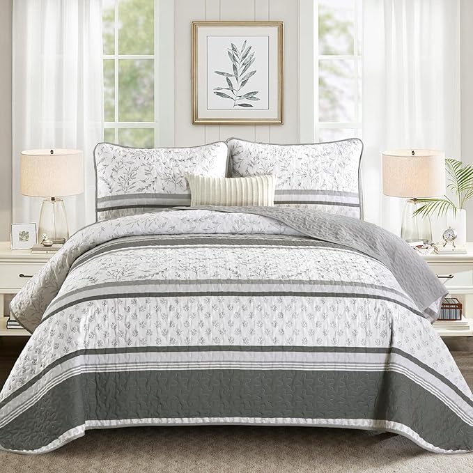 DJY Striped Quilt Set King Size by HOME