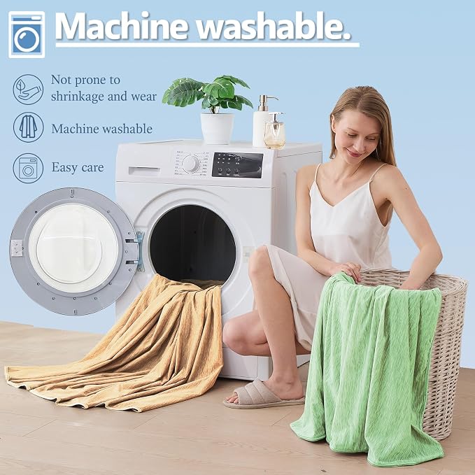 Cooling Blanket Queen Size, Cold Blanket Thin Lightweight Breathable Soft - Image 8