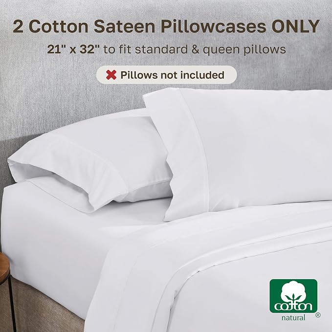 California Design Den Standard Queen Size Pillowcase Set - Image 3