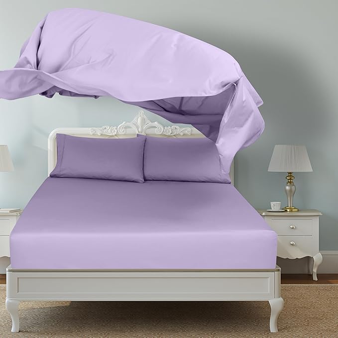 Royale Linens 2 Pack Bulk Flat Sheet Set - Image 2
