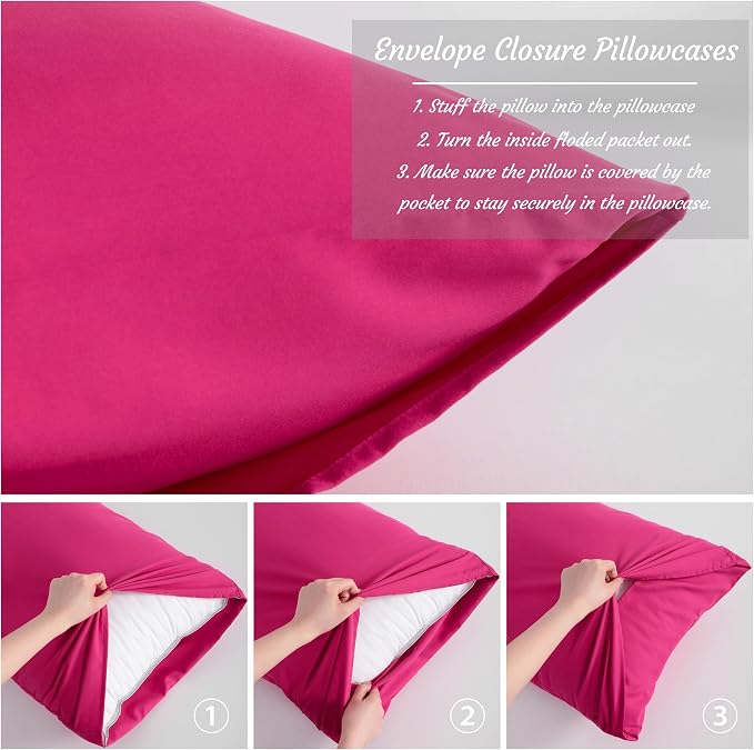 NTBAY King Pillow Cases Set of 2, 2 Pack Brushed Microfiber 20x40 Pillow Cases - Image 4