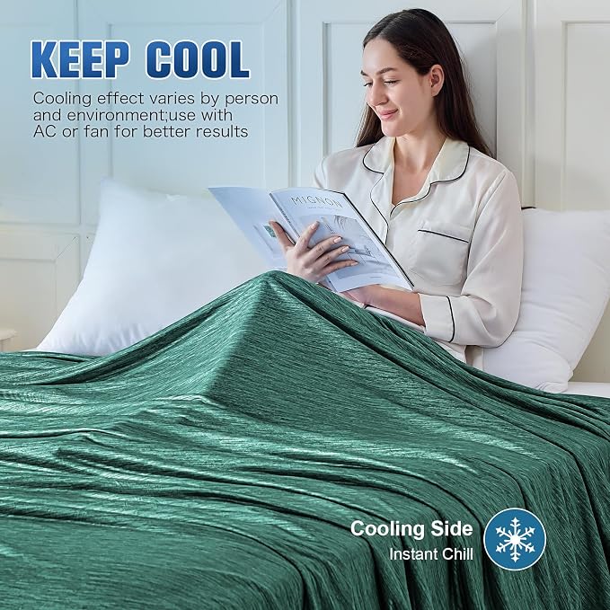 KMUSET Cooling Blanket Queen Size, Double Sided Summer Cooling Blankets - Image 5