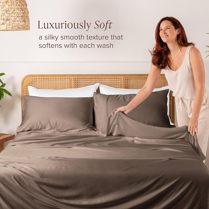 Bare Home 100% Rayon Made from Bamboo Luxury King Size Set of 2 Cooling - Image 2