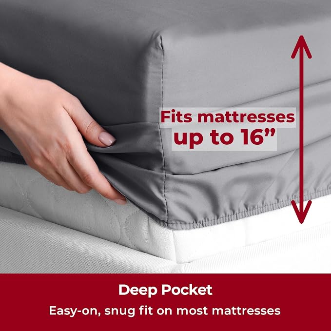 Mellanni Split King Sheets Set - Image 5
