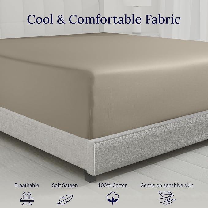 California Design Den Luxuriously Soft Twin Fitted Sheet Only - Image 8