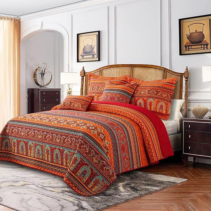 BEDIFANY Cotton Quilts Queen Size Set - Image 2