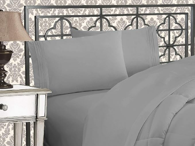 Elegant Comfort Luxurious 1500 Premium Hotel Quality Microfiber Three Line by ELEGANTCOMFORT