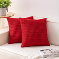 Aegero Pack of 2 Christmas Red Corduroy Decorative Throw Pillow Covers 20x20 by Unknown