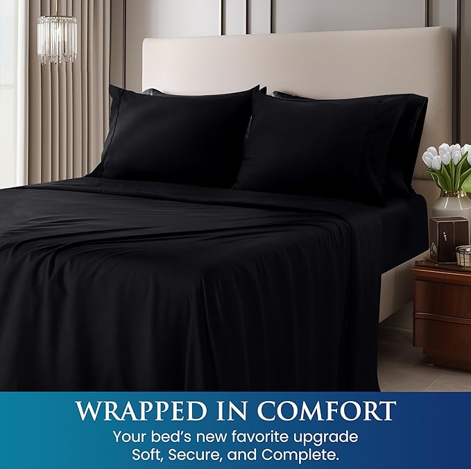 Utopia Bedding Queen Size 4 Piece Sheet Set - Image 4