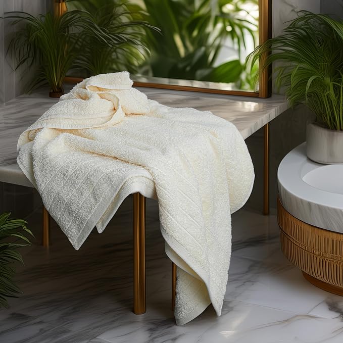 Tens Towels Pack of 4 Extra Large Bath Towels 30 x 60 Inches, 100% Cotton - Image 7