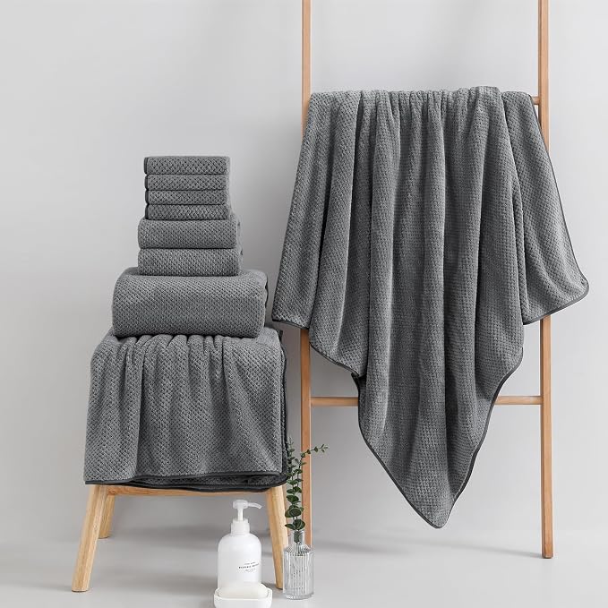 18 Piece Microfiber Bath Towels Set - Image 3