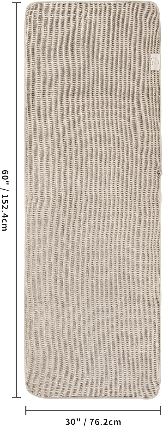 POLYTE 430 GSM Microfiber Oversize Quick Dry Lint Free Bath Towel, 60 x 30 in - Image 3