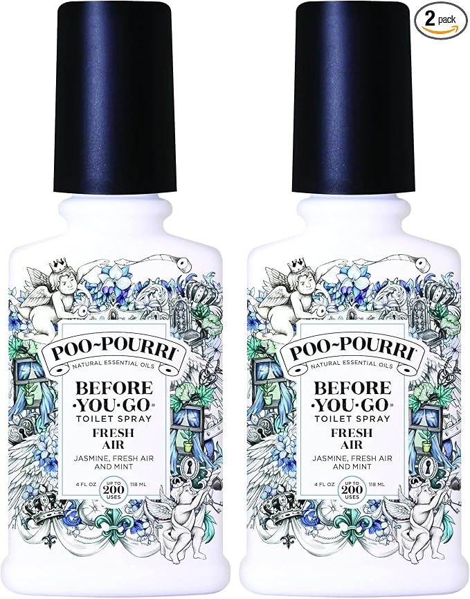 Poo-Pourri Before-You-Go Toilet Spray, Fresh Air, 4 Fl Oz, Bathroom Odor by %7EPourri