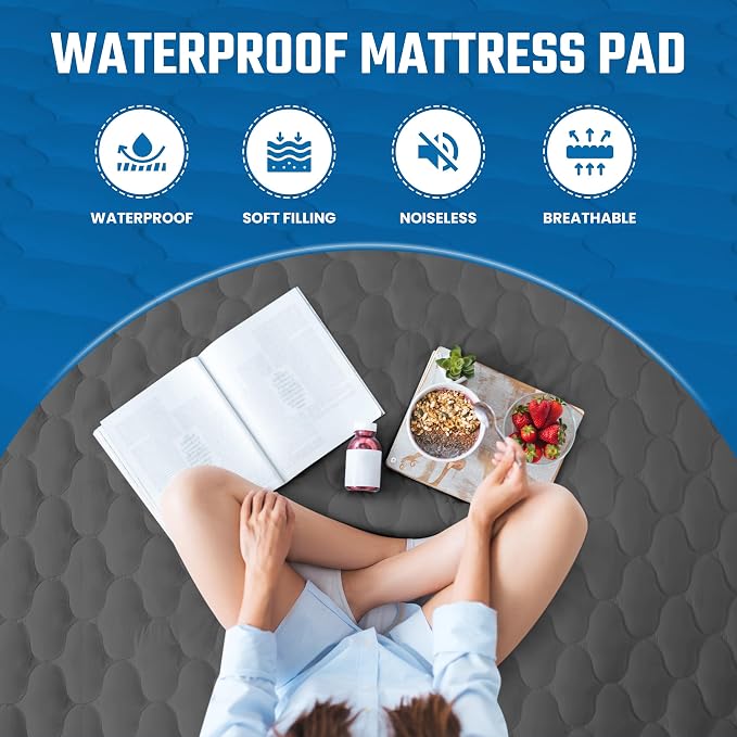 Utopia Bedding Waterproof Mattress Protector, Queen Mattress Pad, Noiseless - Image 5