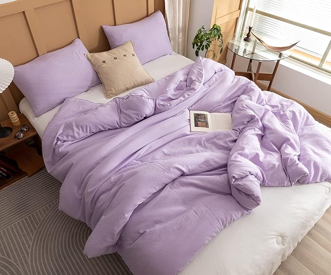 ROSGONIA Lavender Comforter Set Queen by ROSGONIA