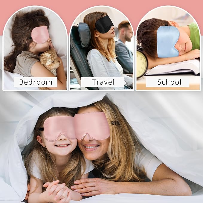 Silk Sleep Mask Eye Cover, 100% Real Natural Eye Mask - Image 7