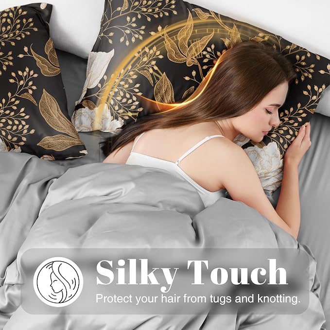 EXQ Home Satin Pillowcase for Hair and Skin Queen - Image 3