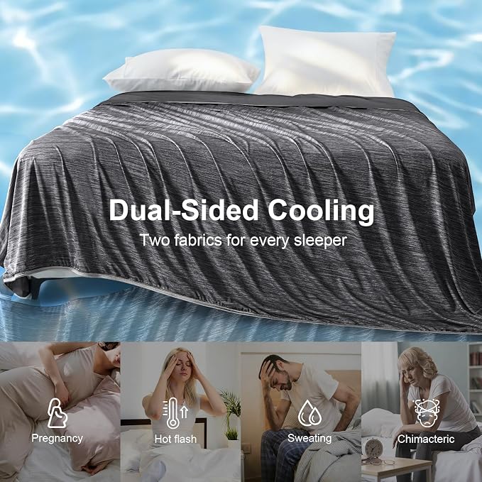 KMUSET Cooling Blanket Queen Size, Double Sided Summer Cooling Blankets - Image 8