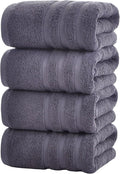 Bath Towels 4 Pack, 30 x 60 Inches, Large 100% Cotton Towels, Comfortable by Velqora