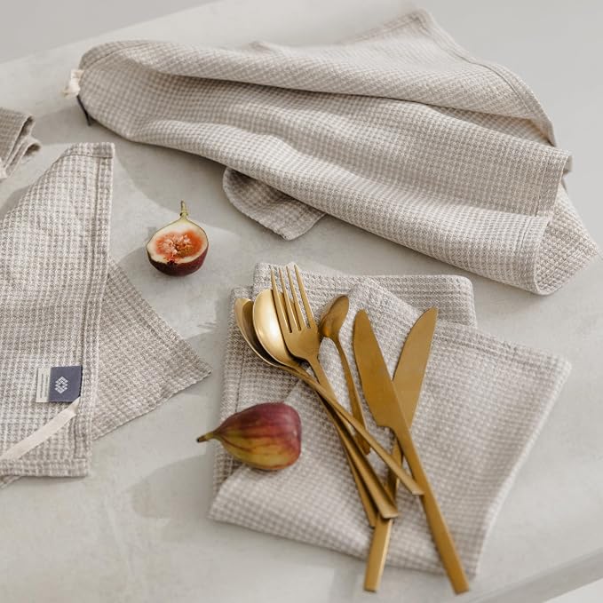 European Flax Linen Kitchen Towels Set of 2 - Image 4