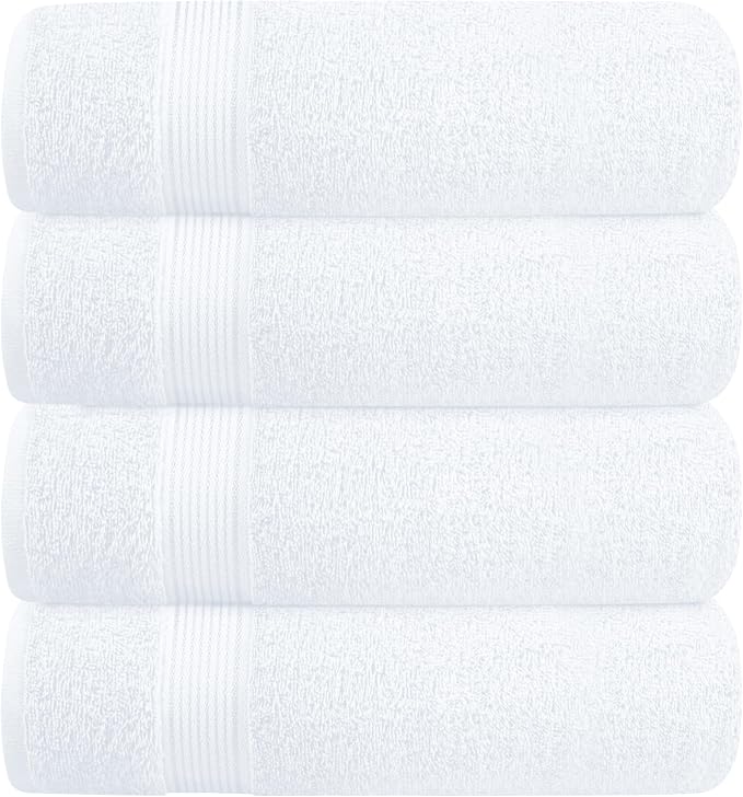 BELZZI Home Ultra Soft 4 Pack Oversized Bath Towel Set 27x54, Cotton Compact by Unknown