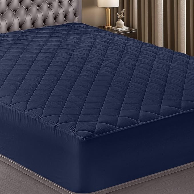 Utopia Bedding Quilted Fitted Mattress Pad, King Size, Elastic Fitted Mattress by UTOPIABEDDING