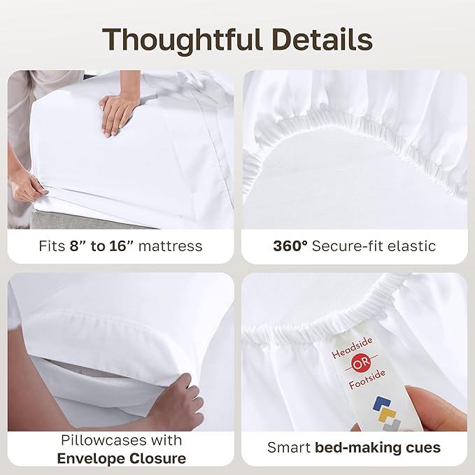 California Design Den 6 Pc Queen Size Sheet Set - Image 5
