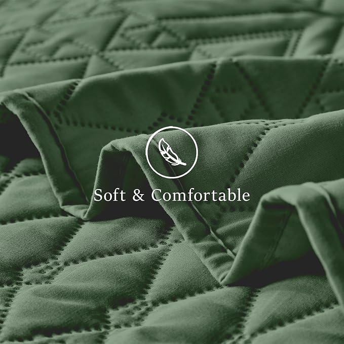 akkialla Twin Size Quilt Bedding Set, Modern Style Geoetric Pattern Coverlet Set - Image 6