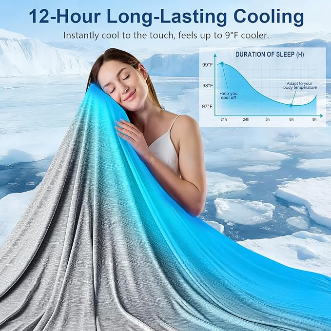 KMUSET Cooling Blanket Twin, Double Sided Summer Cooling Blankets - Image 2