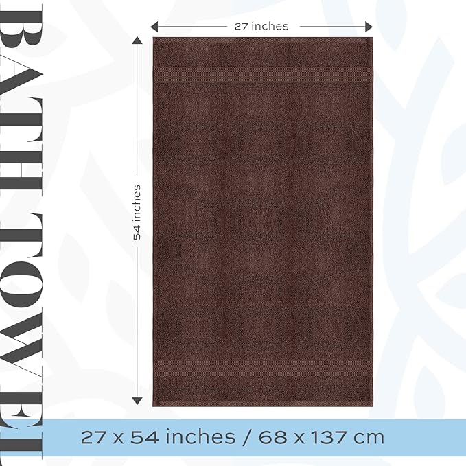 White Classic Luxury Bath Towels Set of 4 Large - Image 4