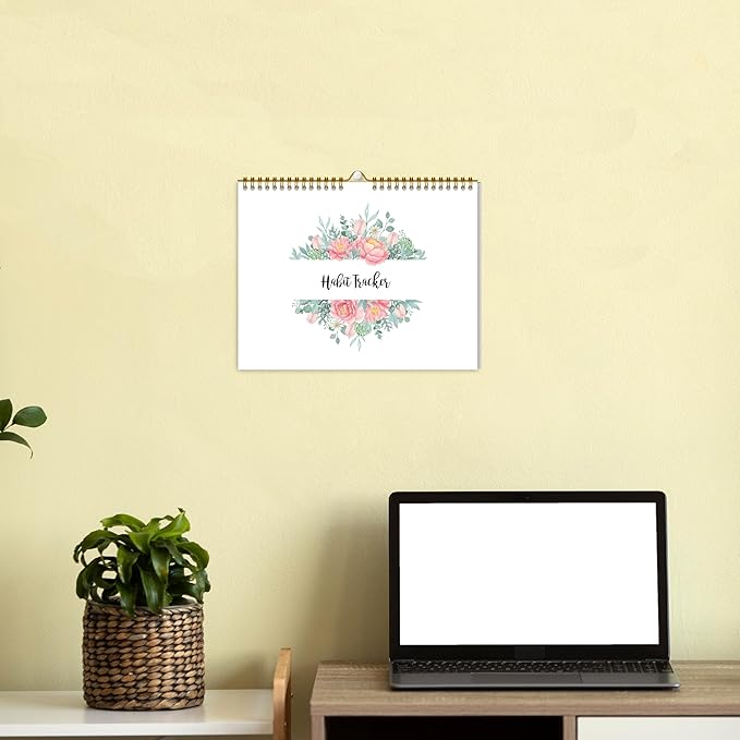 Habit Tracker Calendar, 12 Monthly Habit Tracker Journal - Image 7