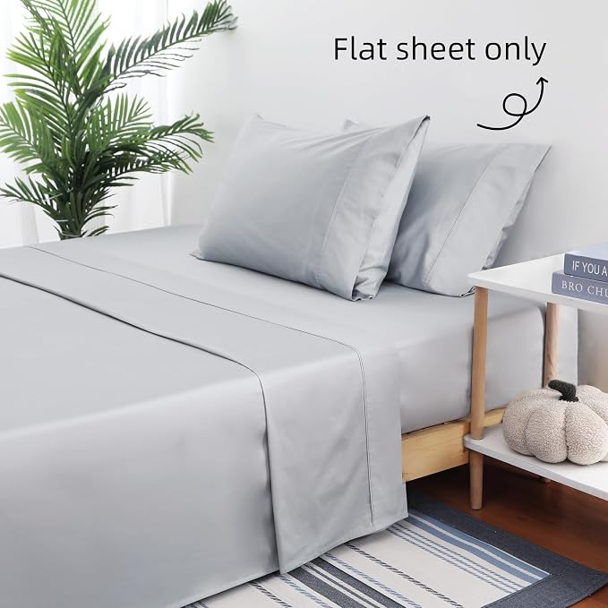 Flat Sheet Only 2 Pack, Twin Size 400 Thread Count 100% Egyptian Cotton Flat - Image 4