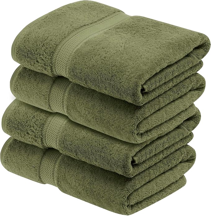 Superior Egyptian Cotton Pile Bath Towel Set of 4, Ultra Soft Luxury Towels - Image 2