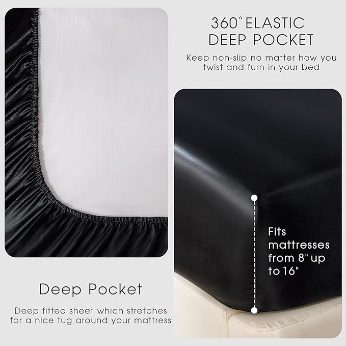 FreshCulture Satin Sheets King Size - Image 4