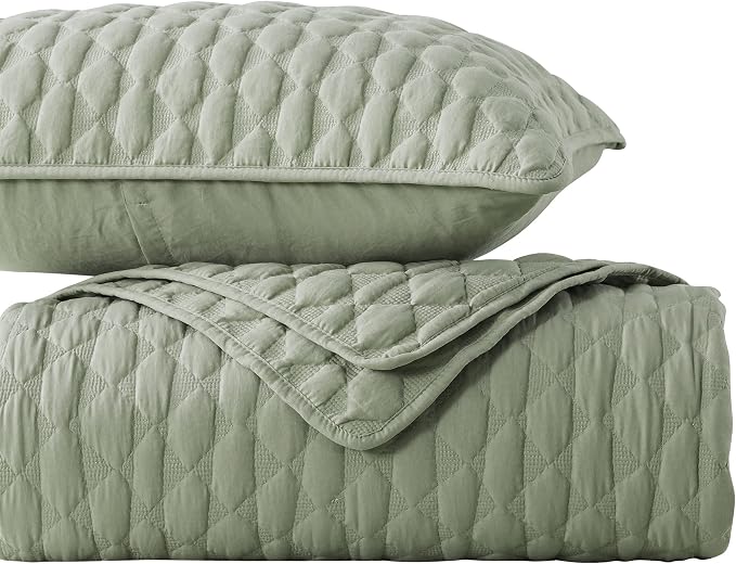 WDCOZY Sage Green Quilt Twin Size Bedding Sets - Image 9