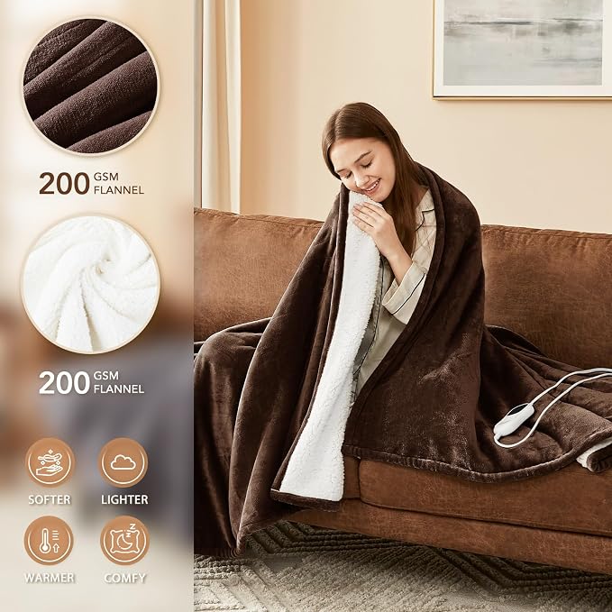 Homemate Electric Heated Blanket Queen Size - Image 2