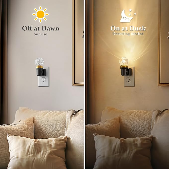 JandCase Night Lights Plug into Wall, Dimmable Night Light Pulg in, Globular - Image 2