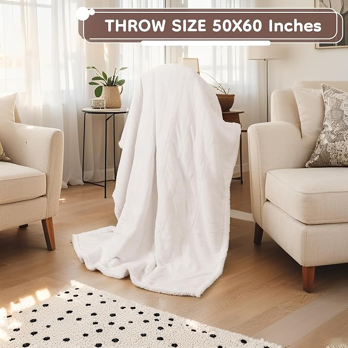 LaffyLo Heated Throw Blanket 50 x 60, Fast Heating Electric Blanket, Dual-Sided - Image 4