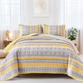 WONGS BEDDING Boho Quilt Set Queen Size, Lightweight Bedspread Coverlet Bedding by WONGSBEDDING